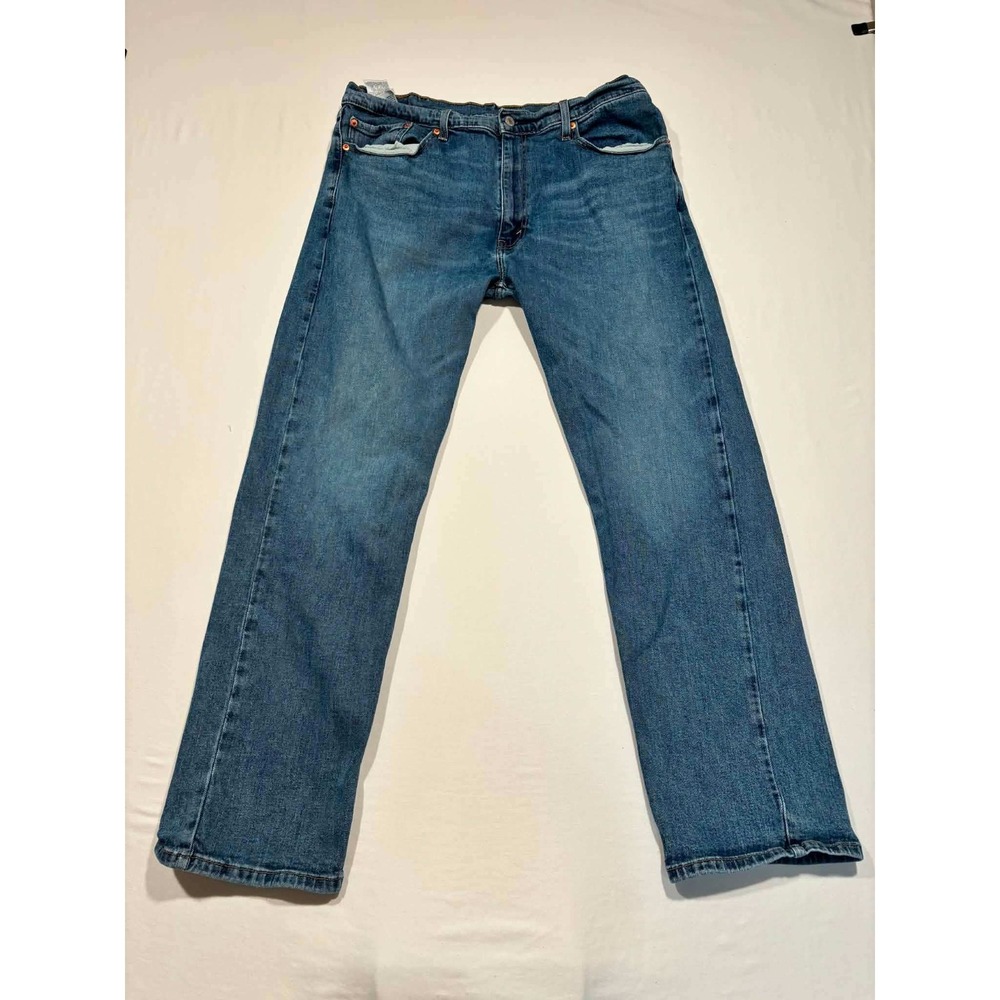 Levis 505 Regular Fit Straight Leg‎ Jeans Blue Denim Mens W40 L32